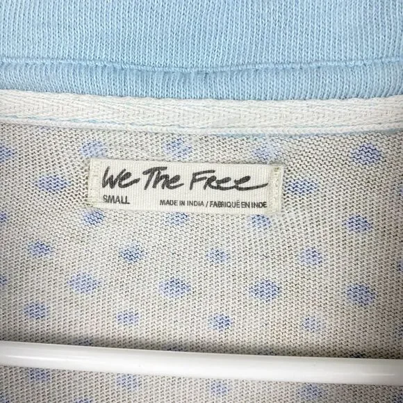 Free People We The Free Alex Tee Multicolor Mixed Print Size S Boho Retro - Picture 7 of 11